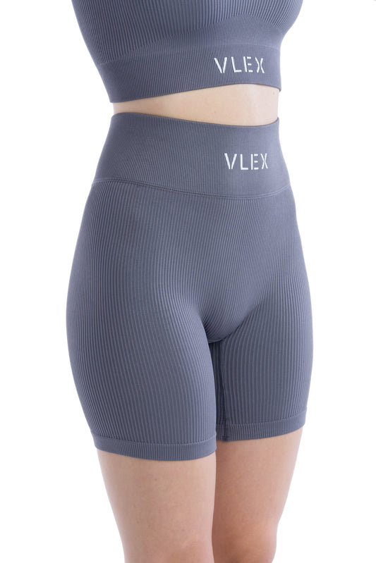 Ribbed Seamless Shorts - Dove Grey